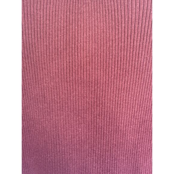 Belldini Womens Pearl Ribbed Knit Sweater Size XL Maroon Peplum Hem Holiday Part - Picture 3 of 11
